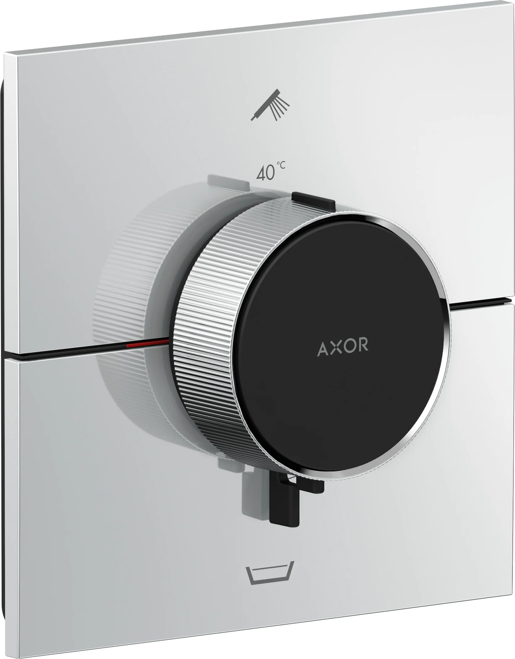 Hansgrohe AXOR ShowerSelect ID Thermostat Unterputz eckig, Chrom, 2 Verbraucher, flache Rosette, max. Durchfluss 22,1 l/min, min./max. Betriebsdruck 1/10 bar