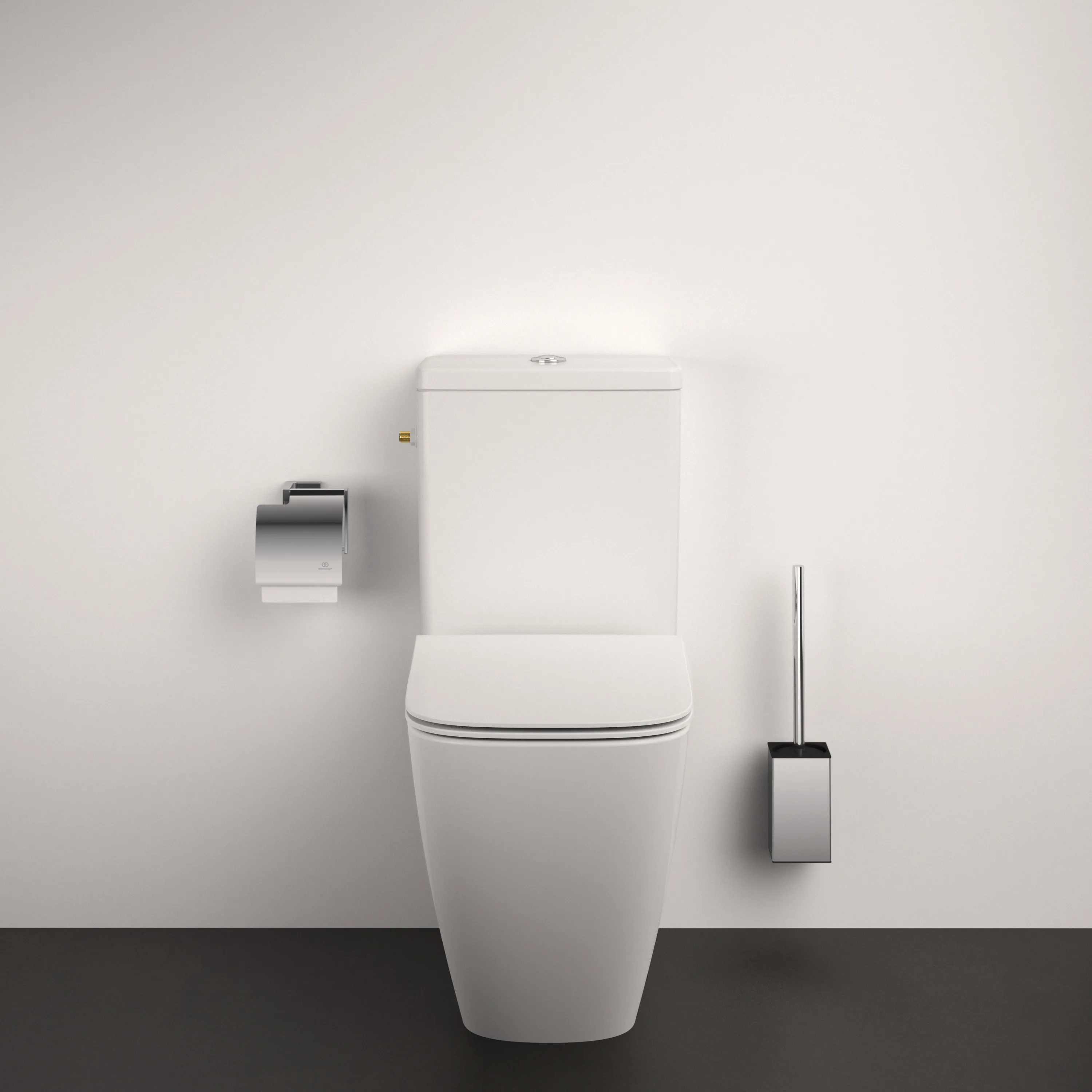 Papierrollenhalter Conca Cube, eckig, Brushed Gold Papierrollenhalter Conca Cube, eckig, Brushed Gold