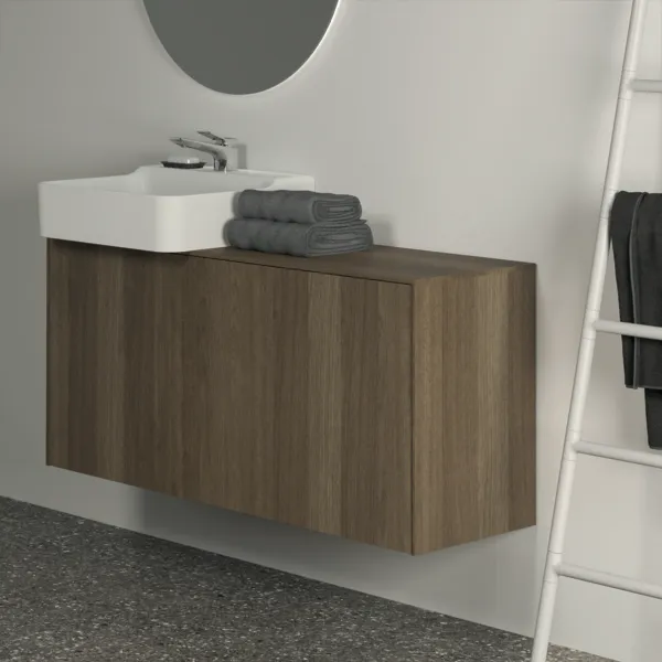 Ideal Standard Waschtischunterschrank Conca, 1 Auszug, Walnuss Dunkel