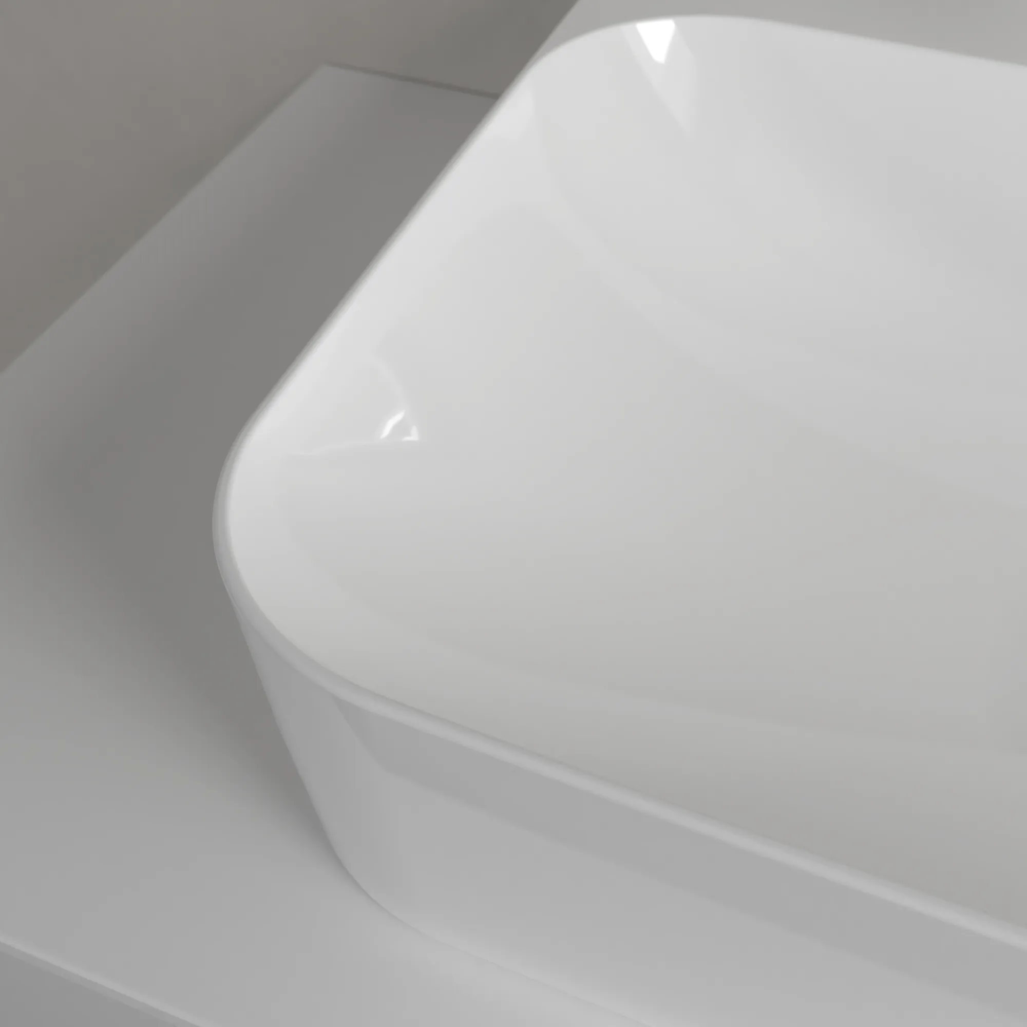 Villeroy & Boch Wandwaschtisch aus TitanCeram geschliffen „Finion“ 600 × 470 × 164 mm, mit Hahnlochbohrung, Hahnlochposition mittig in Weiß Alpin, mit CeramicPlus Villeroy & Boch Wandwaschtisch aus TitanCeram geschliffen „Finion“ 600 × 470 × 164 mm, mit Hahnlochbohrung, Hahnlochposition mittig in Weiß Alpin, mit CeramicPlus