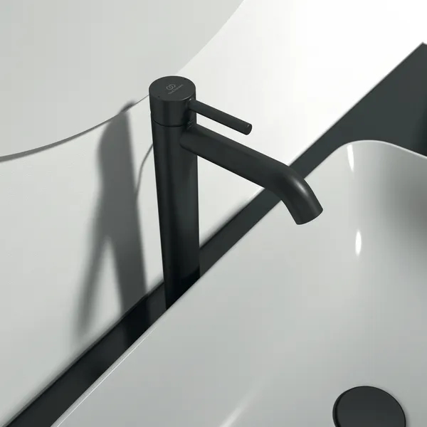 Ideal Standard Waschtischarmatur Ceraline BC194XG, verlängerter Sockel, Silk Black Ideal Standard Waschtischarmatur Ceraline BC194XG, verlängerter Sockel, Silk Black