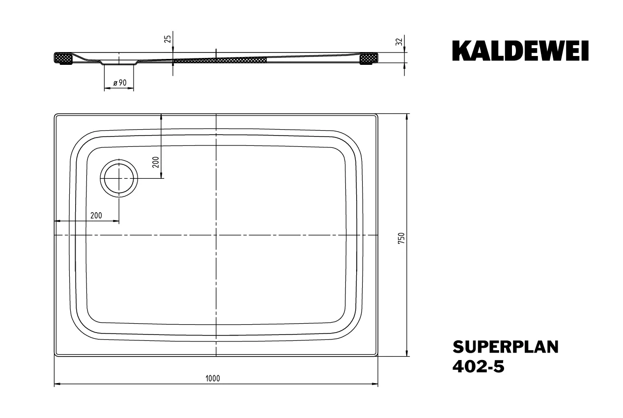 Kaldewei rechteck Duschwanne „Superplan Classic“ 75 × 100 cm ohne Oberflächenbeschichtung, mit Perl-Effekt, in warm grey 60 Kaldewei rechteck Duschwanne „Superplan Classic“ 75 × 100 cm ohne Oberflächenbeschichtung, mit Perl-Effekt, in warm grey 60