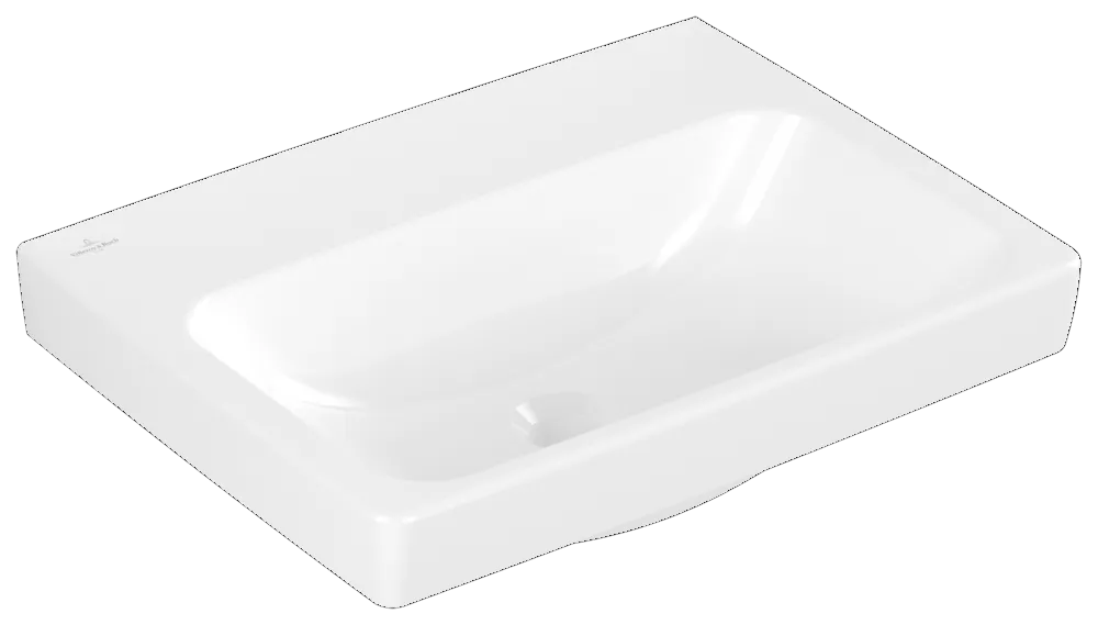 Villeroy & Boch Waschbecken „Architectura“ 550 × 420 × 165 mm, ohne Hahnlochbohrung, für Becken mittig in Weiß Alpin Villeroy & Boch Waschbecken „Architectura“ 550 × 420 × 165 mm, ohne Hahnlochbohrung, für Becken mittig in Weiß Alpin