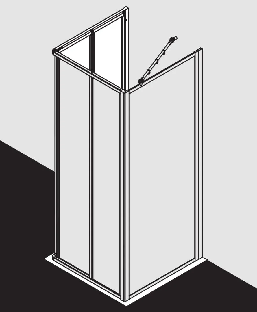 Kermi Duschtür Eckeinstieg 2-teilig (Falttür) Halbteil „NOVA 2000“ Glas Kerolan Fontana, Profile Silber Mattglanz, BV: 970 - 992 mm WE: 980 - 1002 mm H: 2000 mm Kermi Duschtür Eckeinstieg 2-teilig (Falttür) Halbteil „NOVA 2000“ Glas Kerolan Fontana, Profile Silber Mattglanz, BV: 970 - 992 mm WE: 980 - 1002 mm H: 2000 mm