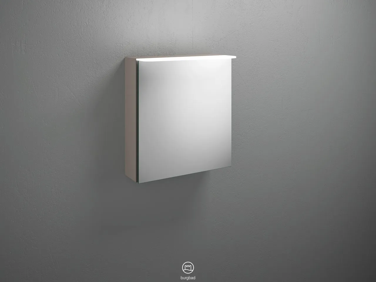 Burgbad Spiegelschrank Badu SFTU060, 310x600x665 mm, LED-Aufsatzleuchte 4200 K, beidseitig verspiegelt