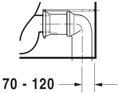 Stand-WC Kombi Starck 1 640 mm Tiefspüler, fürSPK, Abg.Vario, weiß