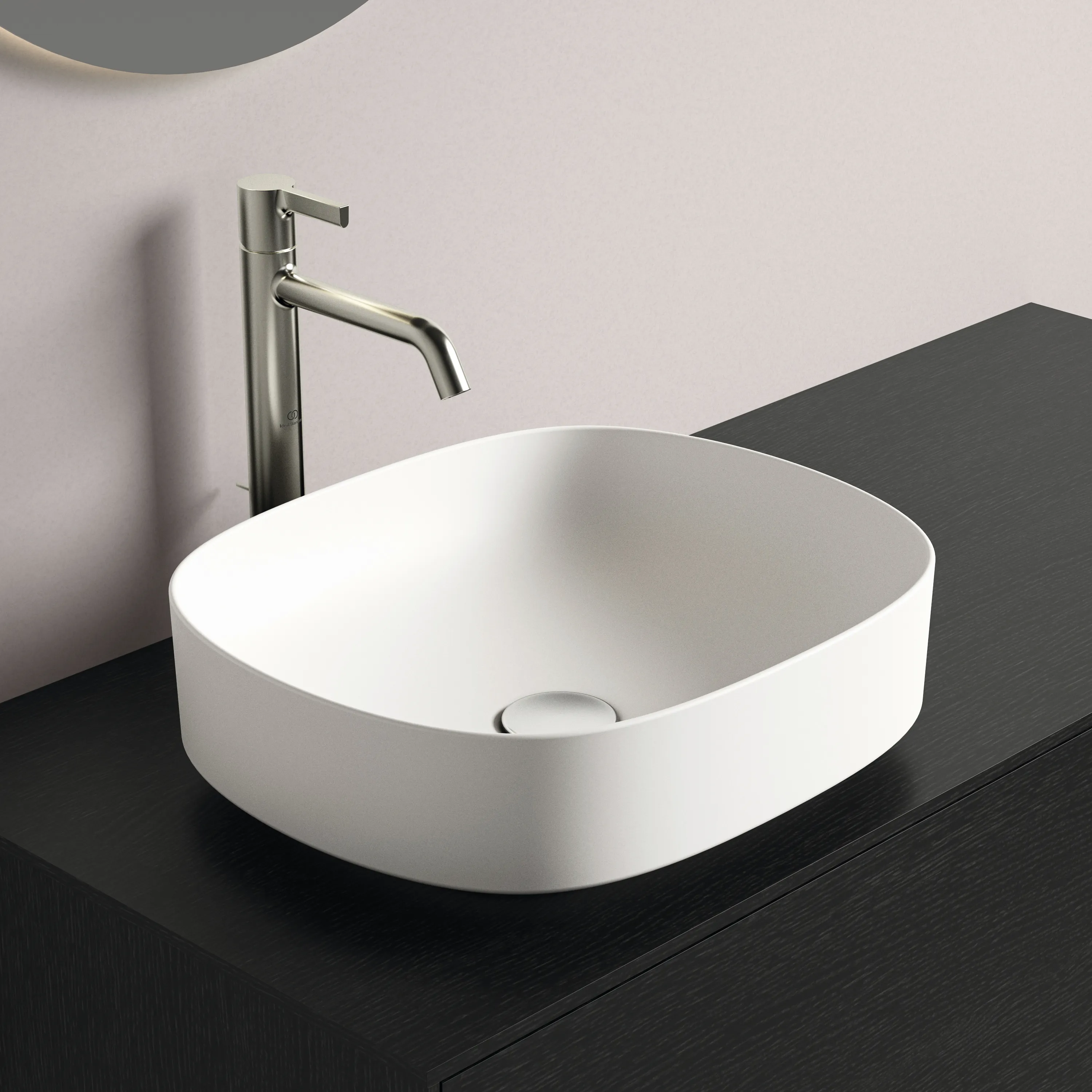 Waschbecken „Linda-X“ 45 × 38 × 13 cm in Seidenweiß Waschbecken „Linda-X“ 45 × 38 × 13 cm in Seidenweiß