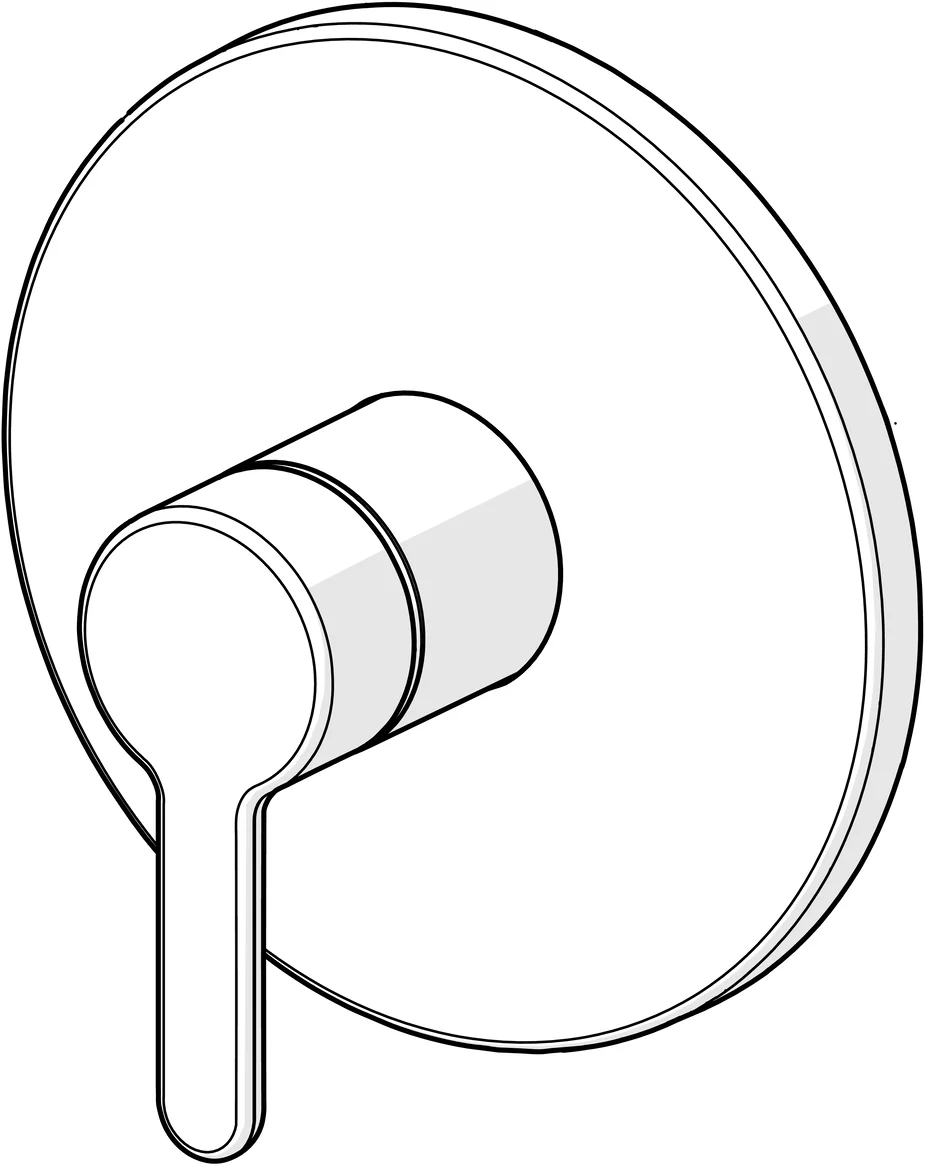 HansaDESIGNO Style Duscharmatur, Einhebelmischer Fertigmontageset für Brausebatterie 8110 Rosette rund Chrom