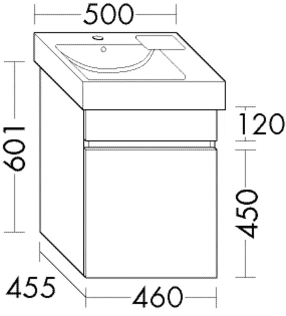 Waschtischunterschrank Sys30 PG1 Aqua von burgbad – 455 mm tief, 460 mm breit, 601 mm hoch, 1 Tür mit leise schließendem Türdämpfungssystem Waschtischunterschrank Sys30 PG1 Aqua von burgbad – 455 mm tief, 460 mm breit, 601 mm hoch, 1 Tür mit leise schließendem Türdämpfungssystem