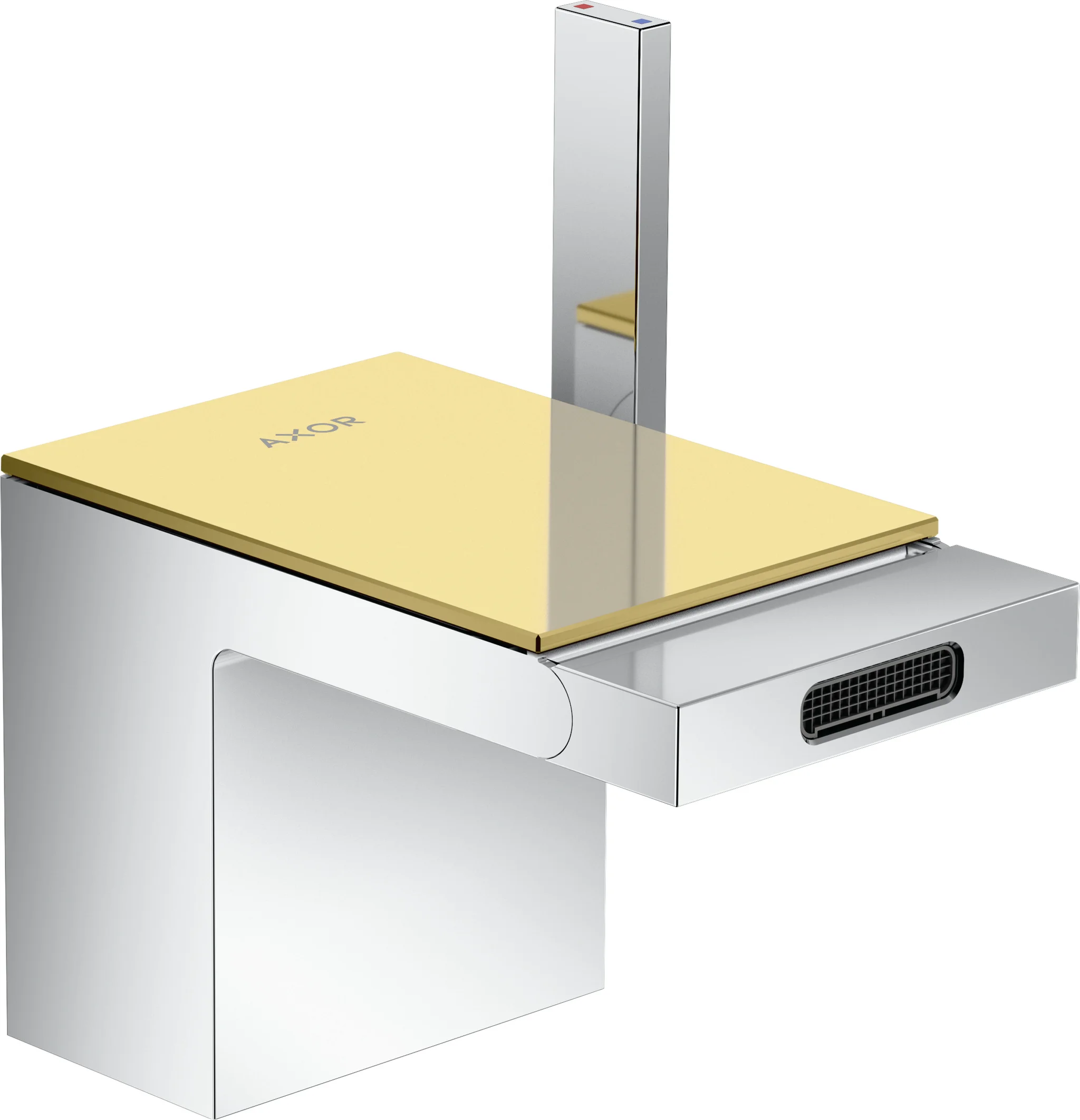 Hansgrohe AXOR MyEdition Bidetmischer - Einhebel-Bidetmischer mit Push-Open Ablaufgarnitur, Chrom, Ausladung 121 mm, Auslaufhöhe 83 mm