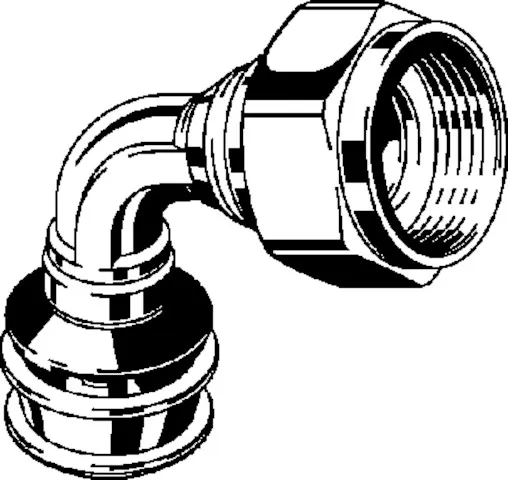 Viega „Raxofix“ 90°- Anschlussverschraubung 16 mm × 1/2″