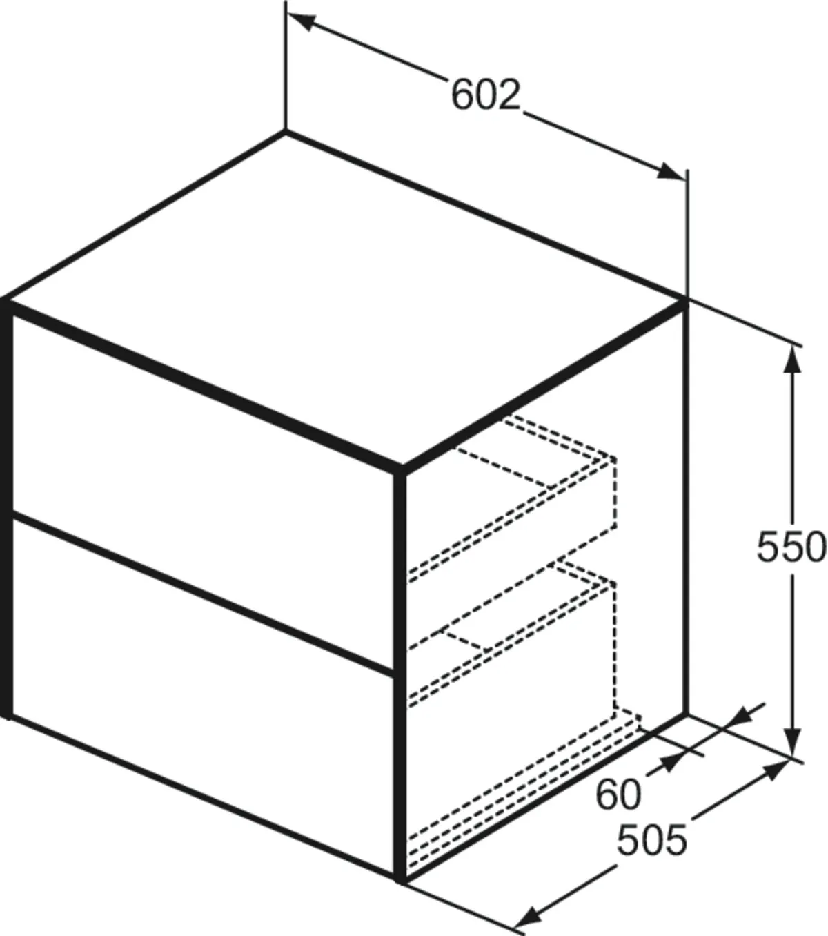Ideal Standard Waschtischunterschrank „Conca“ 60,2 × 55 × 50,5 cm Eiche geflammt Furnier Ideal Standard Waschtischunterschrank „Conca“ 60,2 × 55 × 50,5 cm Eiche geflammt Furnier