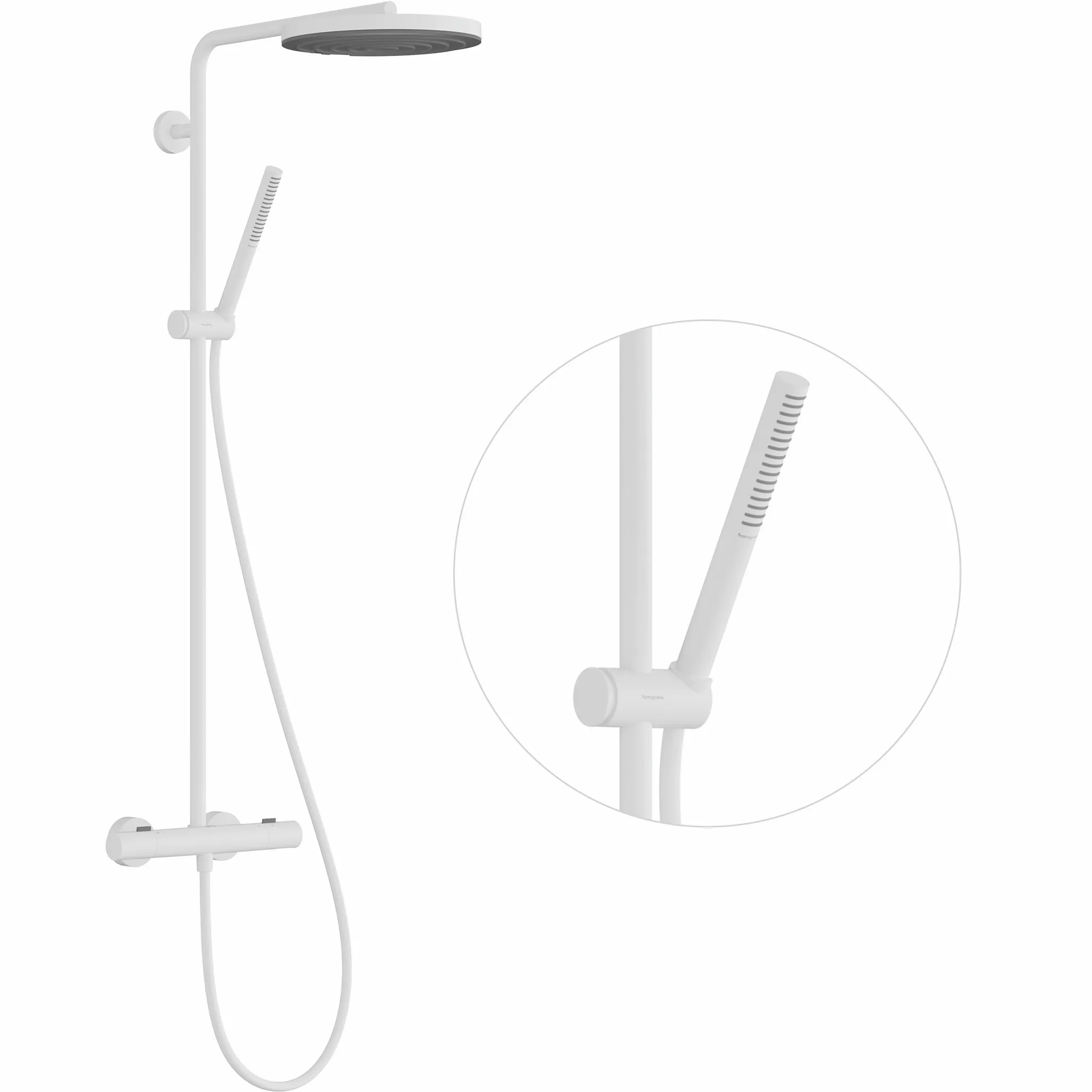 Hansgrohe Pulsify S Puro Showerpipe EcoSmart Aufputz, 1 Strahl, 260 mm Brausekopfgröße, PowderRain Strahlart, graphitfarbene Strahlscheibe, 7 l/min Mindestdurchfluss Hansgrohe Pulsify S Puro Showerpipe EcoSmart Aufputz, 1 Strahl, 260 mm Brausekopfgröße, PowderRain Strahlart, graphitfarbene Strahlscheibe, 7 l/min Mindestdurchfluss