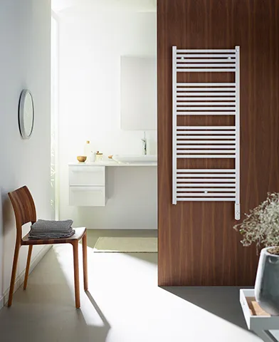 Design-Handtuchwärmer „Zeno“ 50 × 130,4 cm in Light Grey Design-Handtuchwärmer „Zeno“ 50 × 130,4 cm in Light Grey