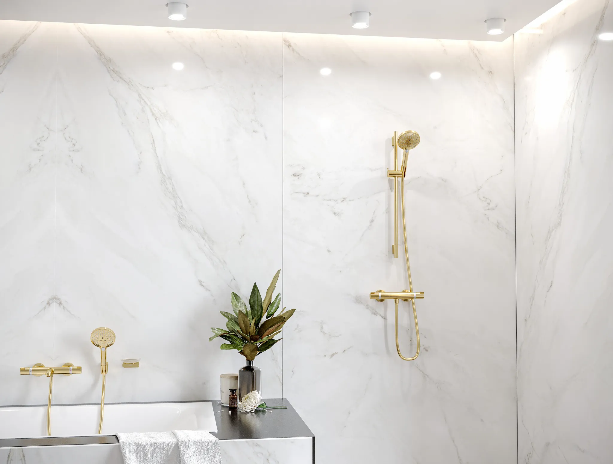 Hansgrohe Ecostat Comfort Wannenthermostat Aufputz, Polished Gold Optic Hansgrohe Ecostat Comfort Wannenthermostat Aufputz, Polished Gold Optic