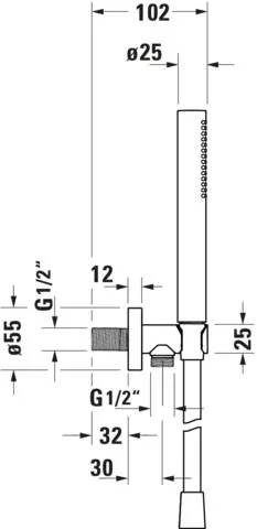 Brausegarnitur Brausen und Zubehör Wandanschlussbogenset „ZubehörArmaturen“ in Chrom