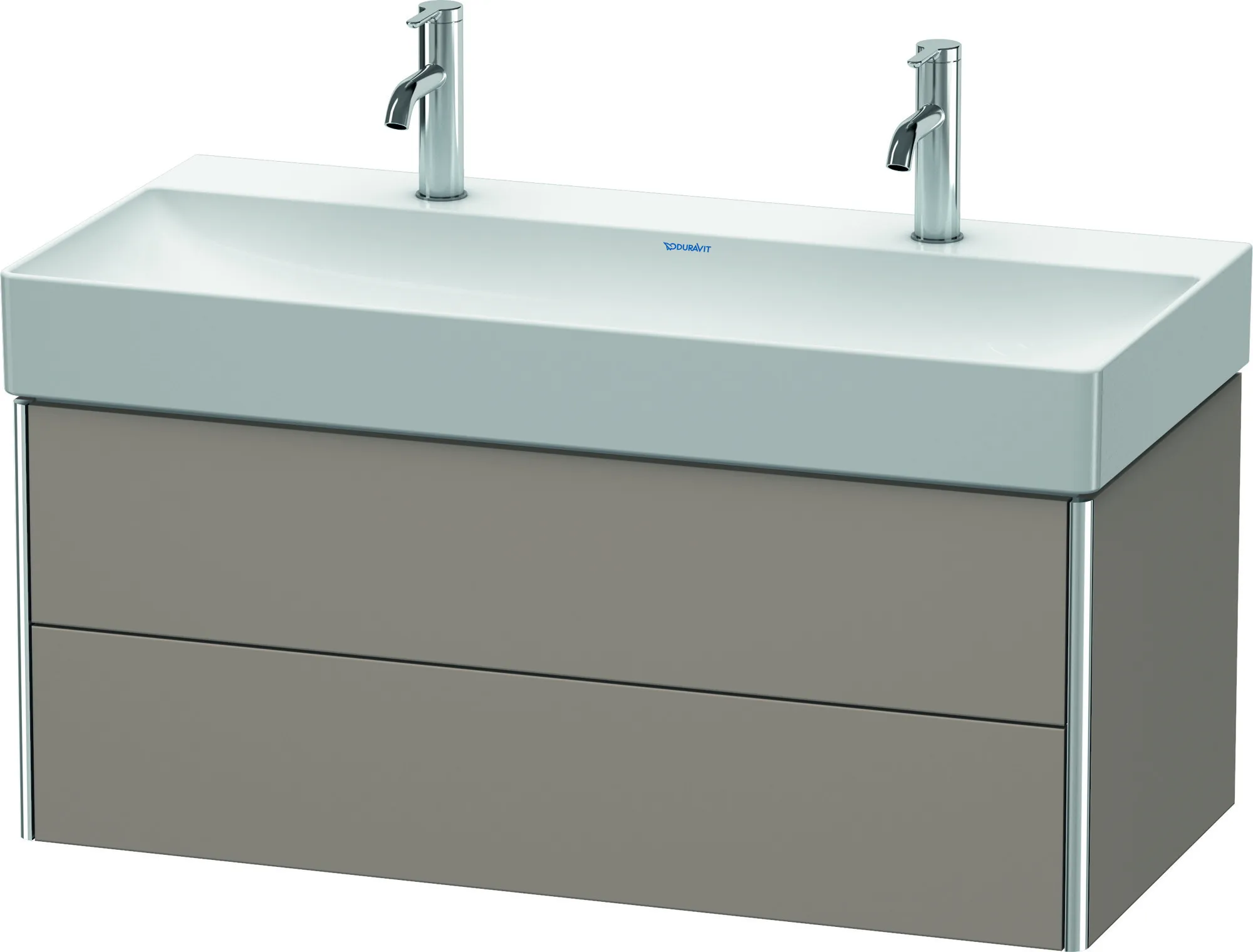 Duravit Waschtischunterschrank wandhängend „XSquare“ 98,4 × 39,7 × 46 cm Basalt Matt