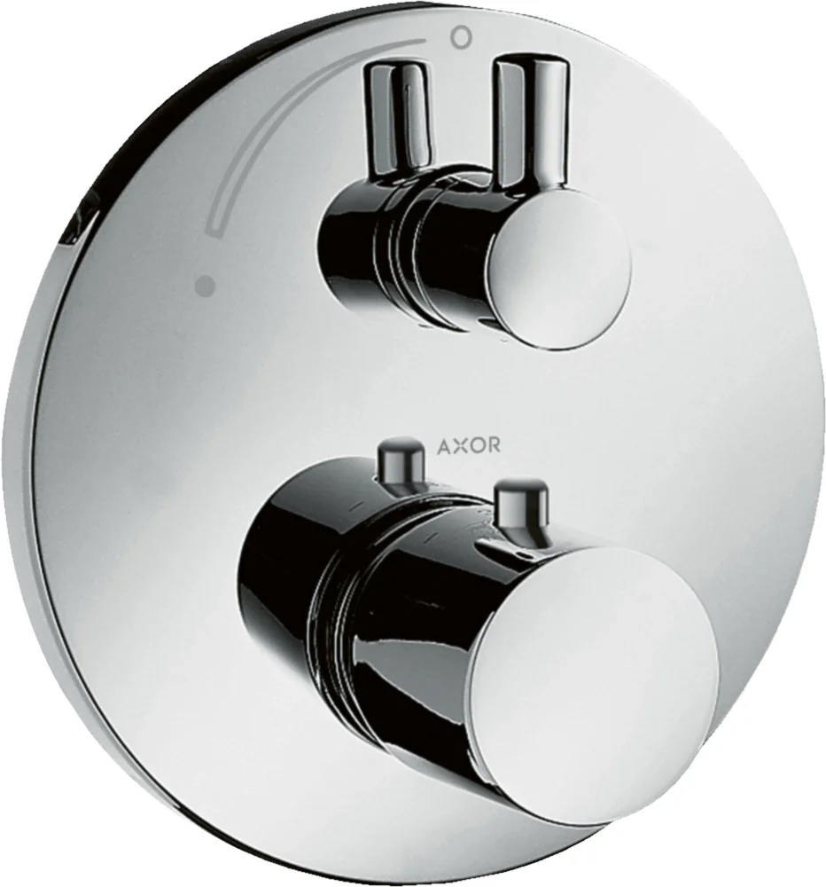 Hansgrohe AXOR Uno Thermostatmischer UP F-Set, Chrom, 1 Verbraucher, Keramikventil 90°, max. Durchflussmenge 25 l/min bei 3 bar, min./max. Betriebsdruck 1/10 bar, Sicherheitssperre bei 40 °C, einstellbare Temperaturbegrenzung, Rückflussverhinderer, Schal