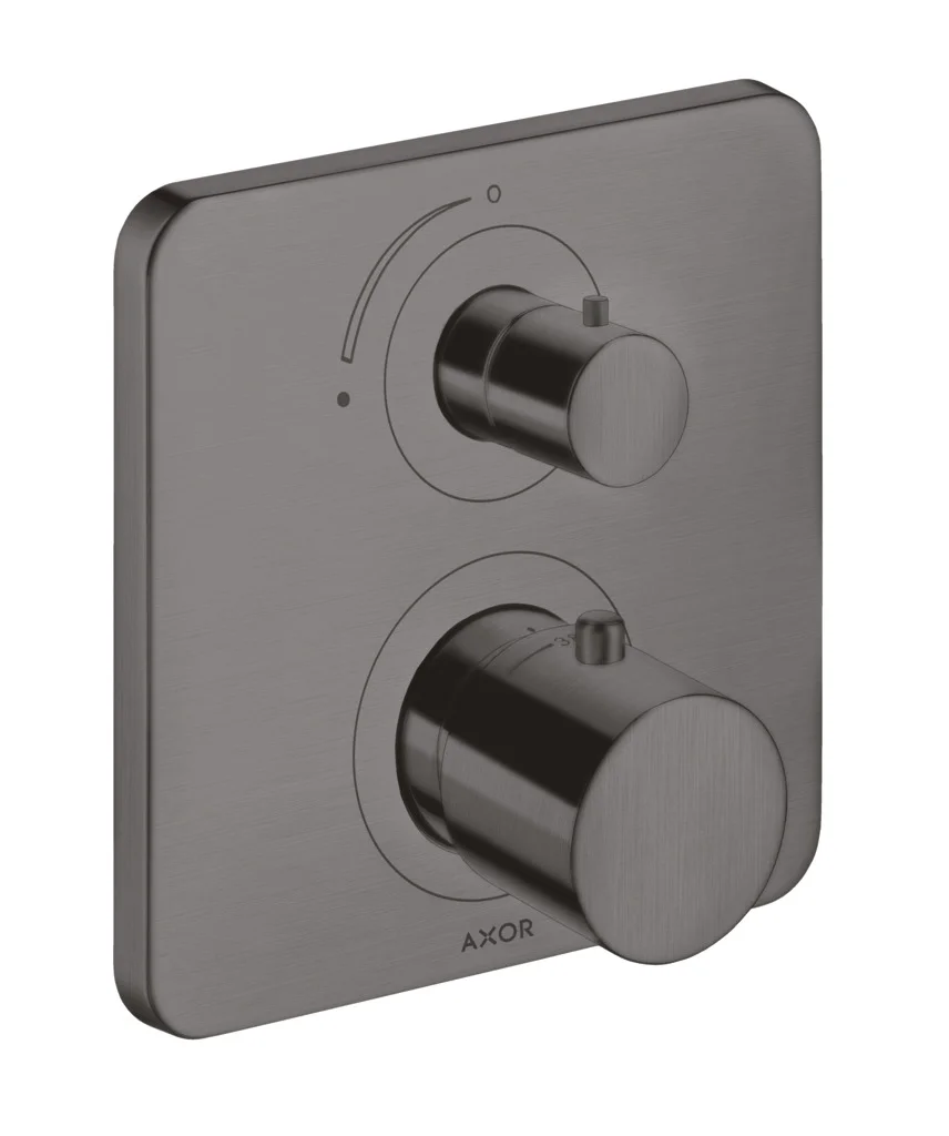 Hansgrohe AXOR Citterio M Thermostat Unterputz, Brushed Black Chrome, 1 Verbraucher, Keramikventil 90°, max. Durchfluss 25 l/min, einstellbare Temperaturbegrenzung, mit Schalldämpfer