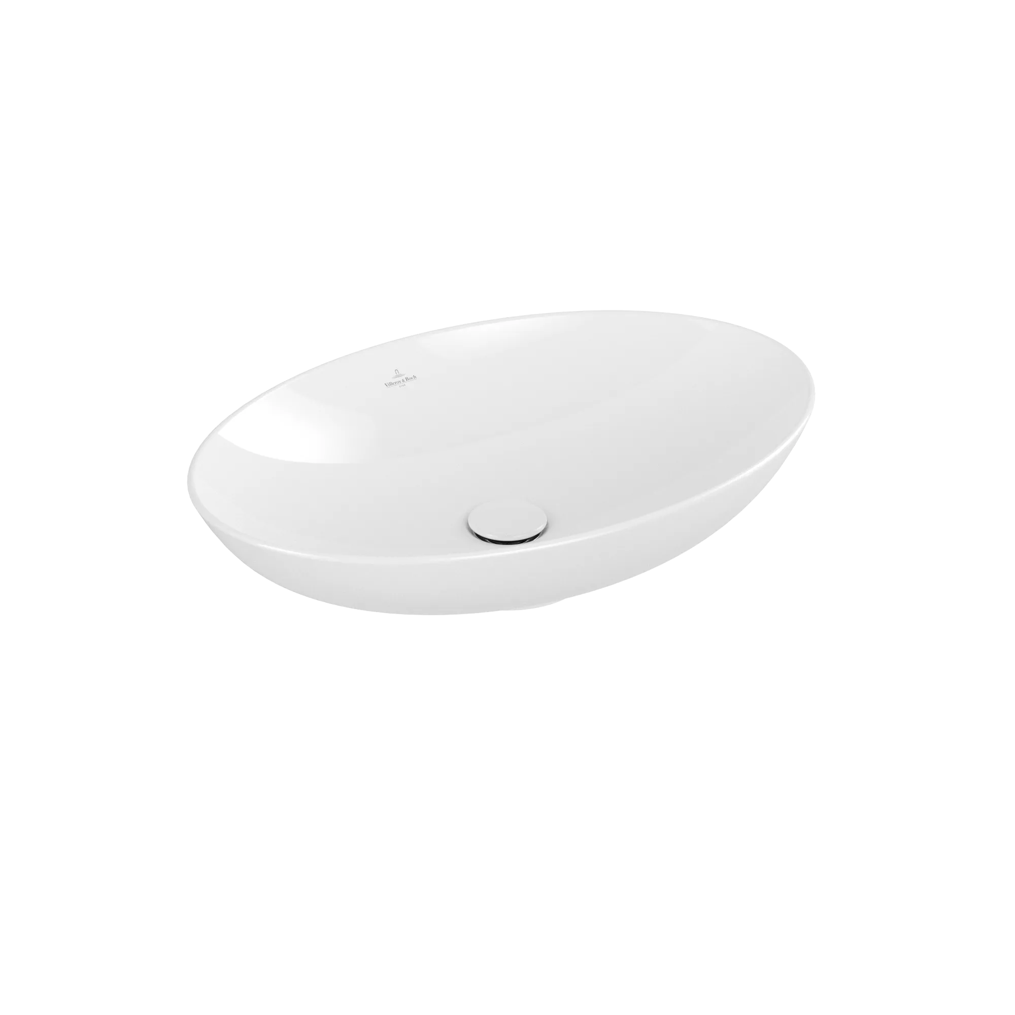 Villeroy & Boch Aufsatzwaschtisch aus TitanCeram „Loop & Friends“ 620 × 420 × 150 mm, ohne Hahnlochbohrung in Weiß Alpin Villeroy & Boch Aufsatzwaschtisch aus TitanCeram „Loop & Friends“ 620 × 420 × 150 mm, ohne Hahnlochbohrung in Weiß Alpin