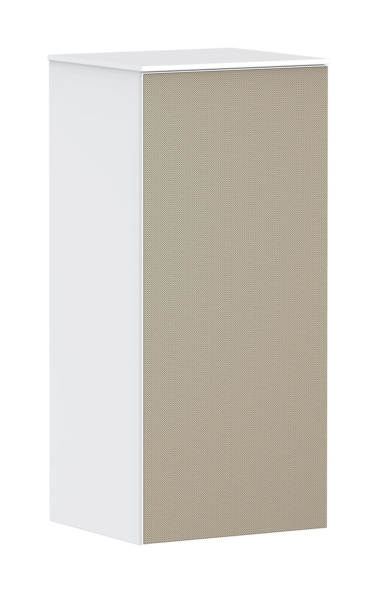 Xevolos E Halbhochschrank Mattweiß 400/360, Türanschlag links Weiß Metallic
