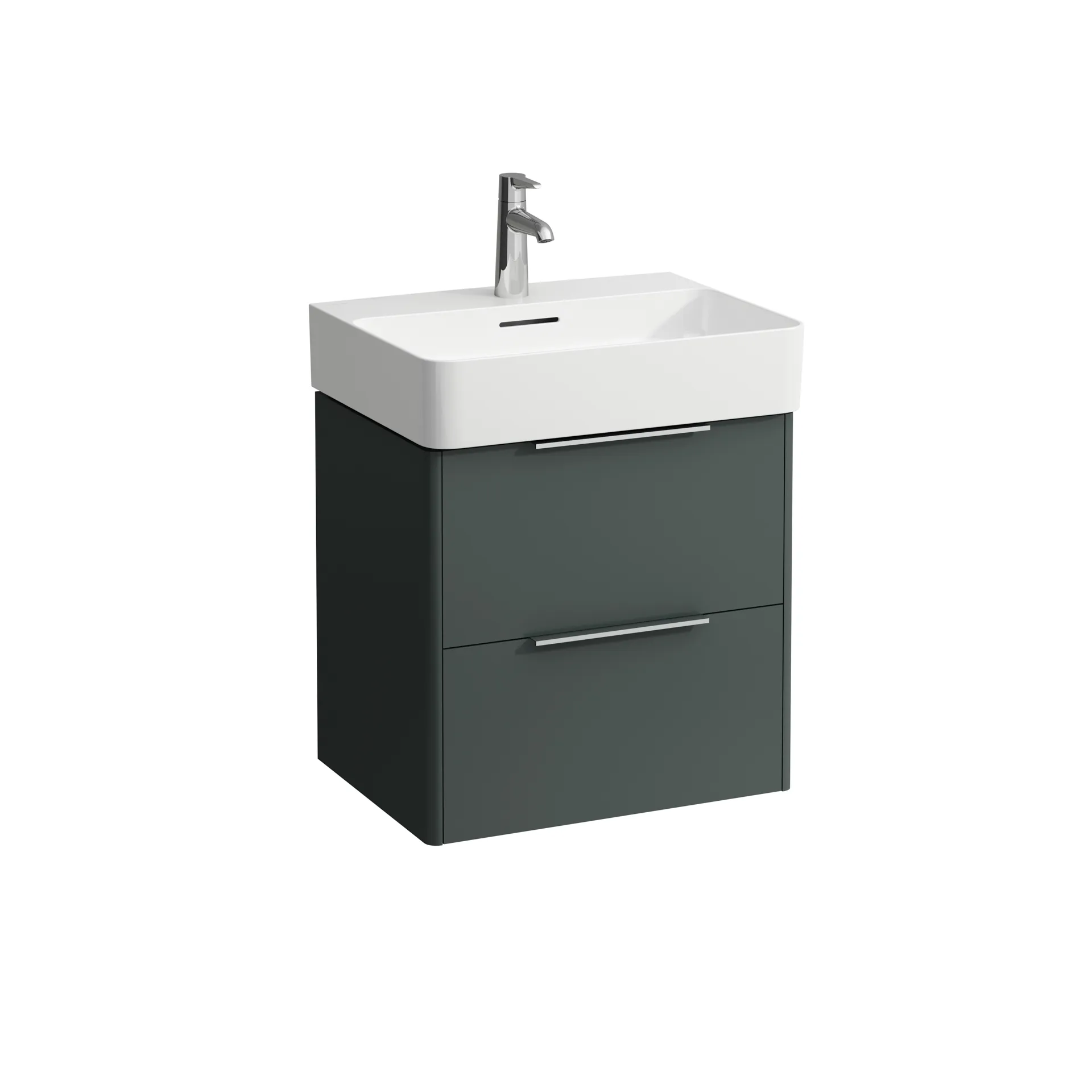 Waschtischunterbau BASE für VAL 391x533x515 2 Schubladen mit Griff aluminium eloxiert für Waschtisch H810282 weiß matt Waschtischunterbau BASE für VAL 391x533x515 2 Schubladen mit Griff aluminium eloxiert für Waschtisch H810282 weiß matt