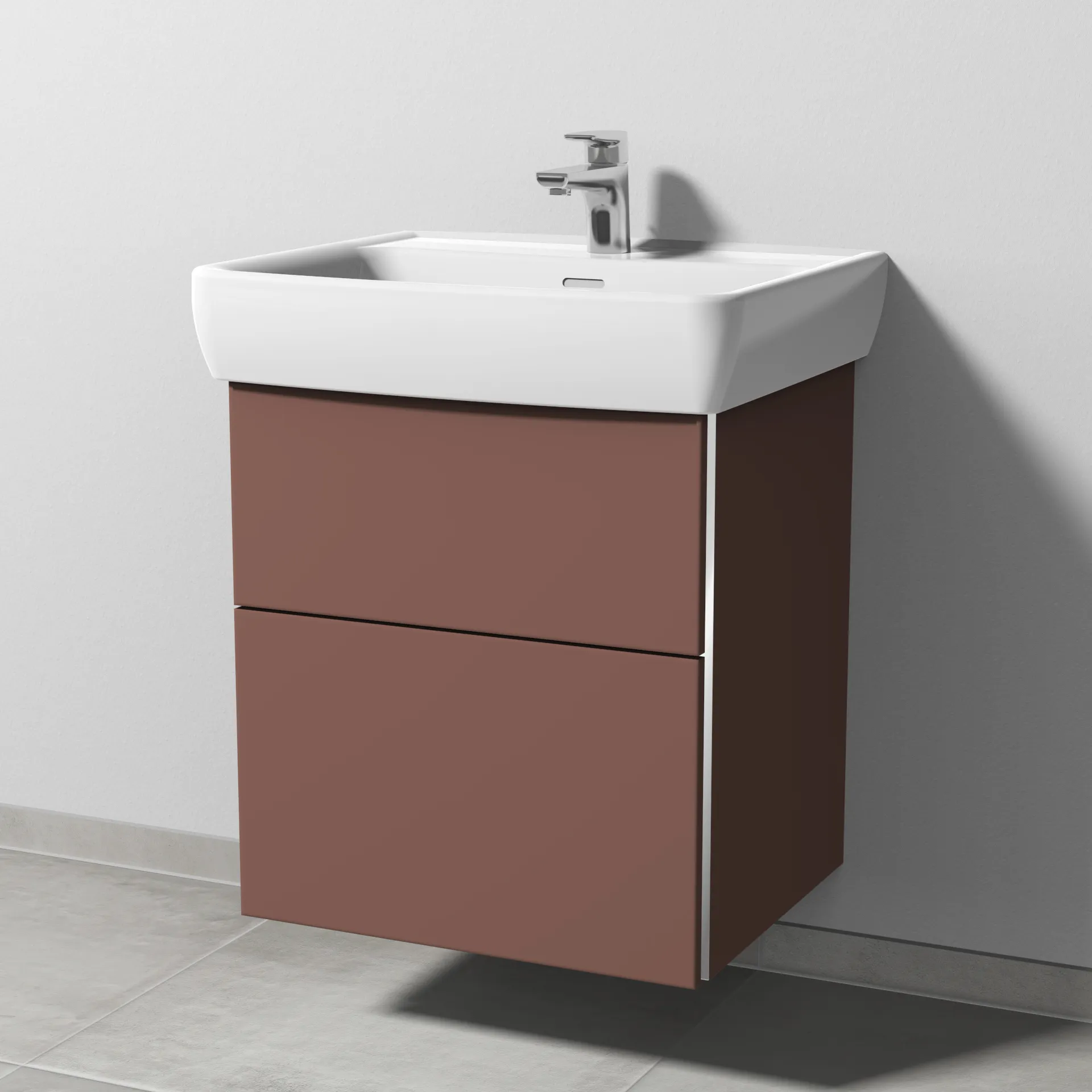 Sanipa Waschtischunterschrank „3way“ 525 × 588 × 447 mm in Wine-Red Sanipa Waschtischunterschrank „3way“ 525 × 588 × 447 mm in Wine-Red