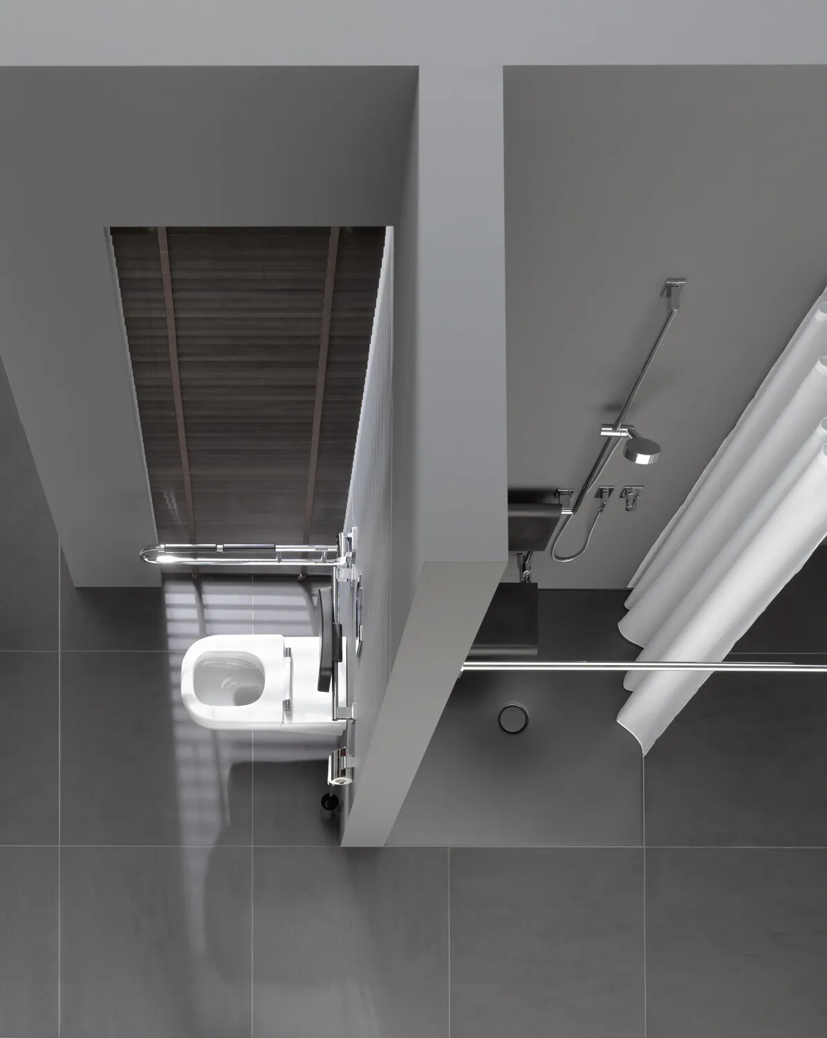 emco Stützklappgriff „system 2“ 850 mm in chrom / schwarz emco Stützklappgriff „system 2“ 850 mm in chrom / schwarz