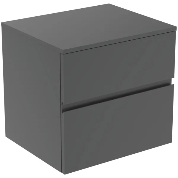 Ideal Standard Waschtischunterschrank Finesse 602x505x558mm 2 Auszüge Anthrazit matt