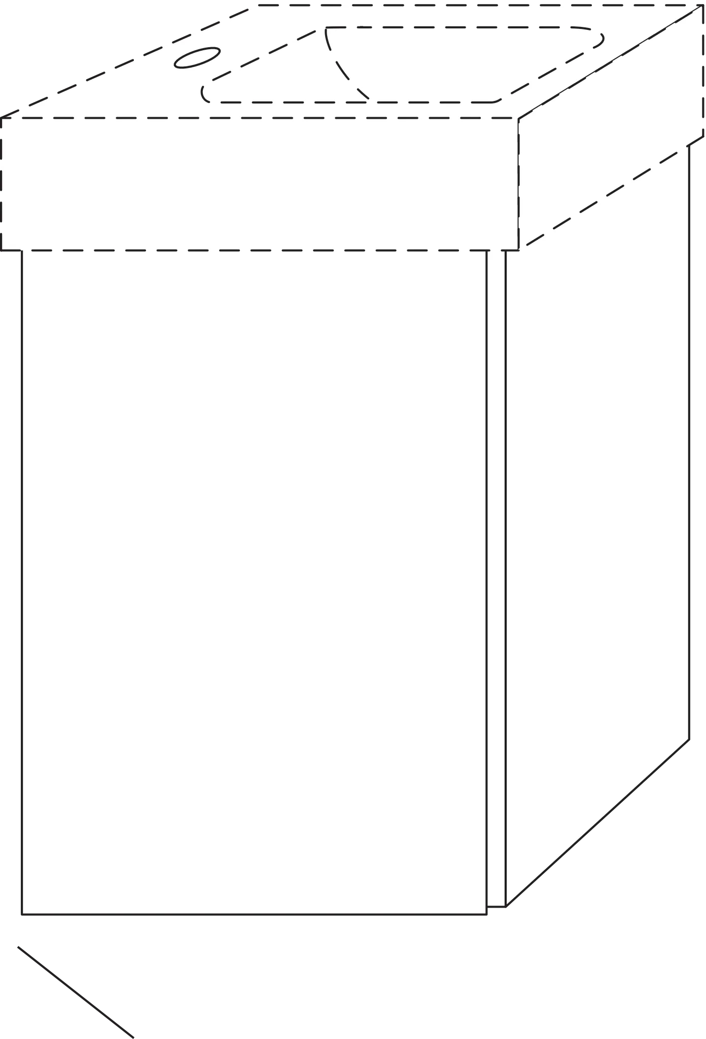 Waschtischunterbau links 3way (BR657) 523x335x267 Anthrazit-Matt