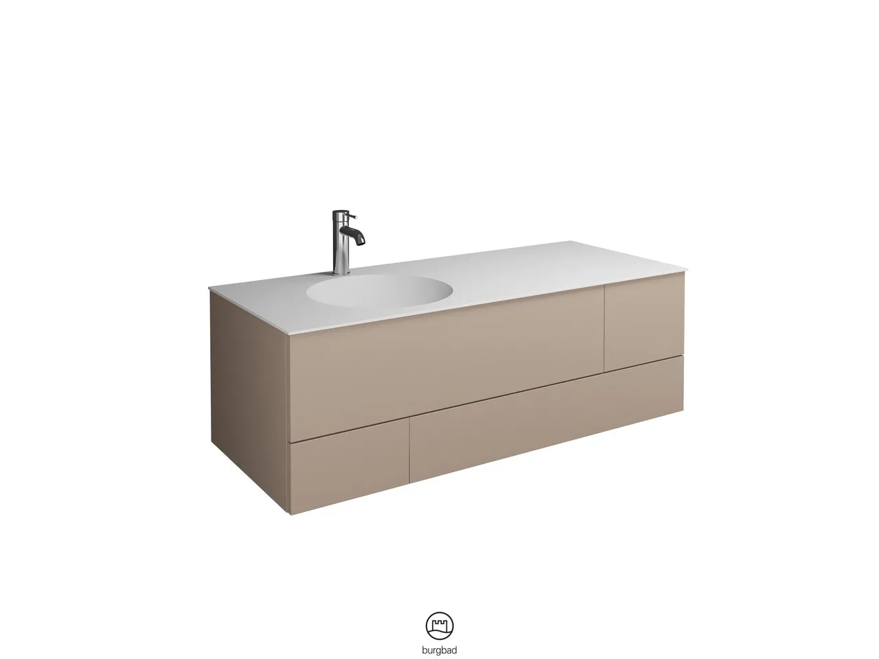 burgbad Badmöbelset „Coco“ in Dunkelgrau Solid Matt