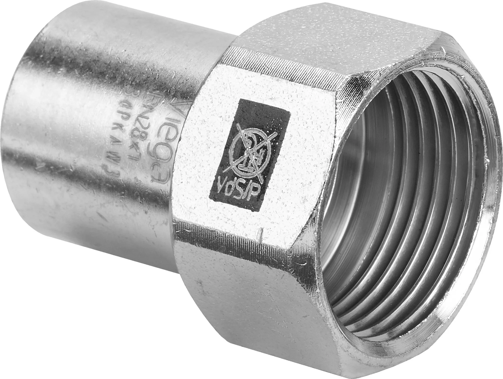 „Prestabo“ Einsteckstück mit Innengewinde 15 mm × 1/2″ „Prestabo“ Einsteckstück mit Innengewinde 15 mm × 1/2″