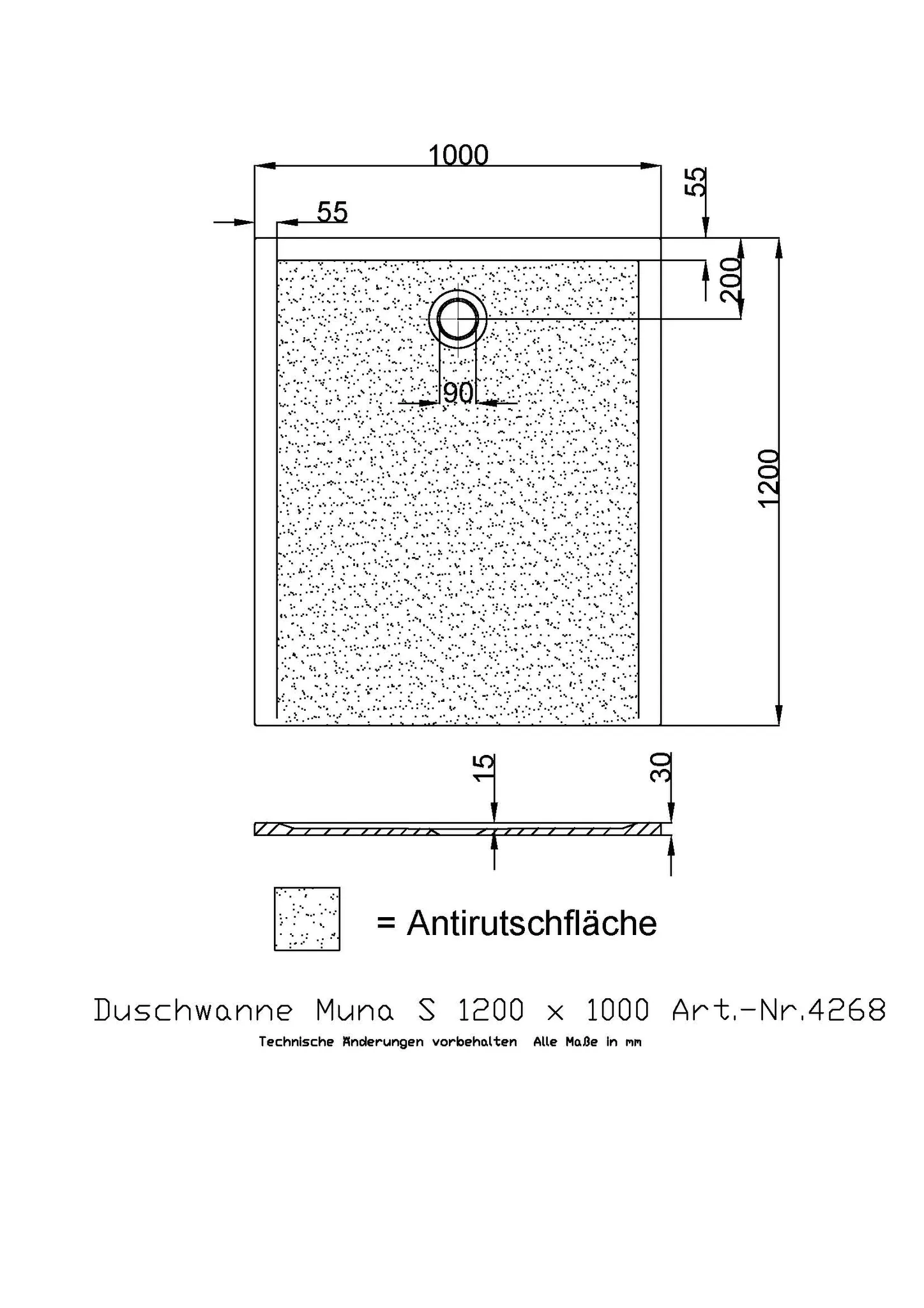 Hoesch Muna S Duschwanne Mineralguss Solique Weiß Hoesch Muna S Duschwanne Mineralguss Solique Weiß