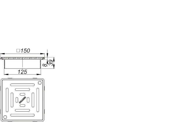 Aufsatz DallDrain Select Plus, 150 x 150 mm Aufsatz DallDrain Select Plus, 150 x 150 mm