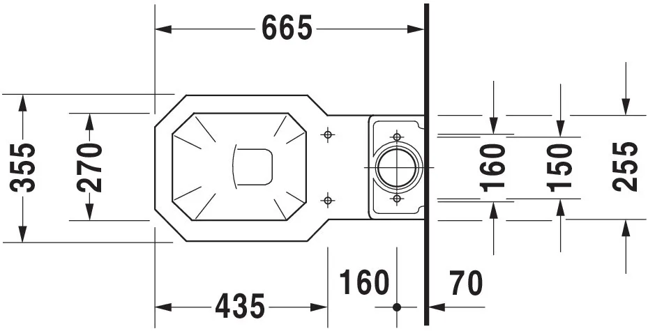 Stand-WC Kombi 1930 665 mm Tiefspüler, fürSPK, Abg.waagr., weiß Stand-WC Kombi 1930 665 mm Tiefspüler, fürSPK, Abg.waagr., weiß