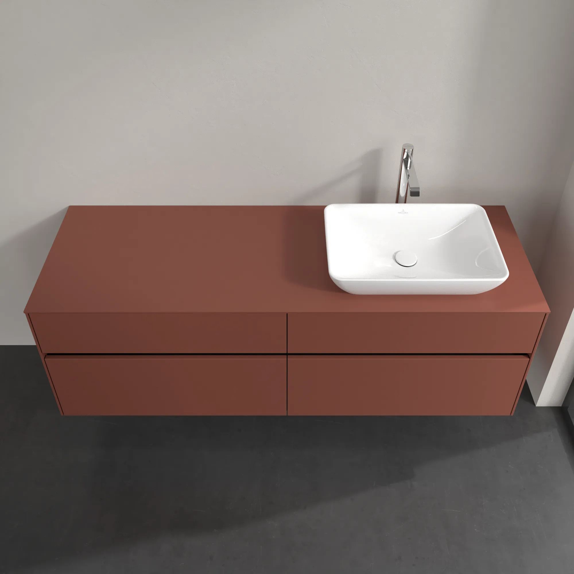 Villeroy & Boch Collaro Waschbeckenunterschrank C122B0, 1600x548x500mm, Wine Red Villeroy & Boch Collaro Waschbeckenunterschrank C122B0, 1600x548x500mm, Wine Red