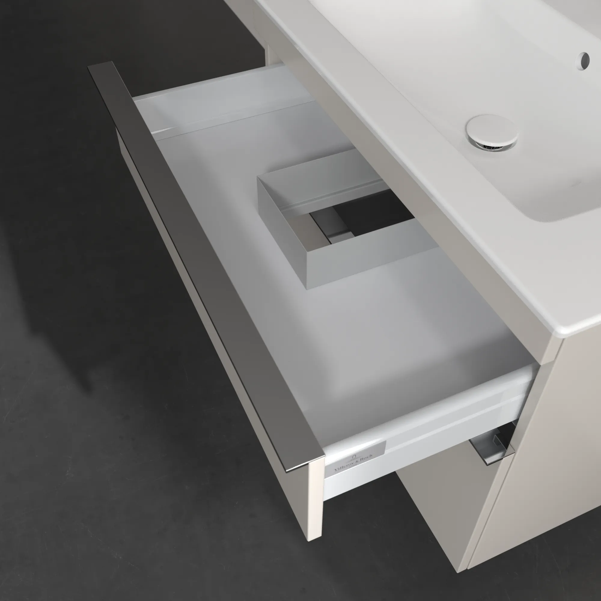 Villeroy & Boch Waschtischunterschrank „Venticello“ für Schrankwaschtisch 753 × 590 × 502 mm Cashmere Grey, für Becken mittig