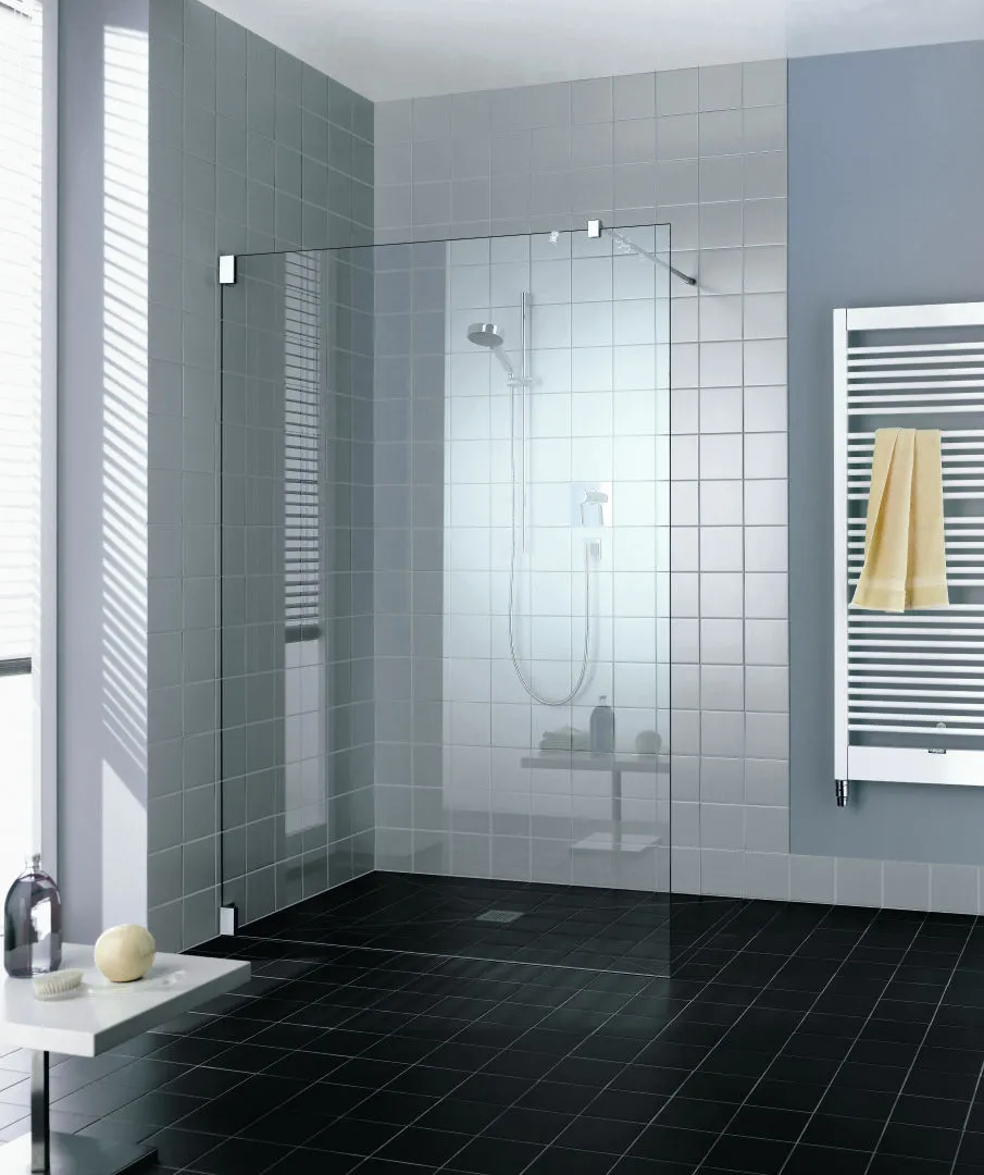 Kermi Duschdesign Walk-In-Duschkabine WALK-IN Wall „FILIA“ Glas Klar, Profile Silber Hochglanz, BV: 800 - 800 mm H: 2000 mm