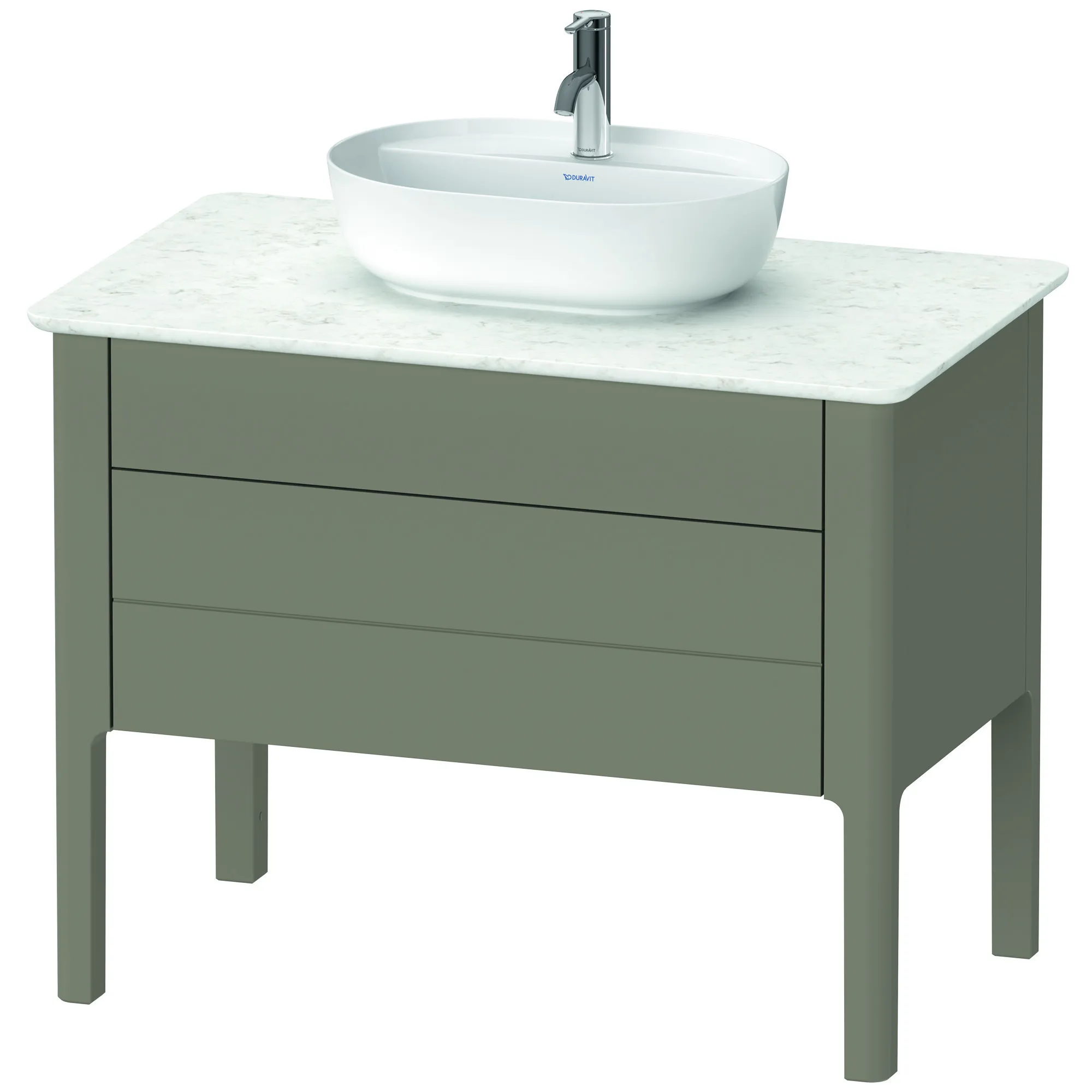 Duravit Waschtischunterschrank bodenstehend „Luv“ 93,8 × 74,3 × 57 cm Steingrau Seidenmatt Becken: mittig / Front- & Korpusfarbe: Steingrau Seidenmatt / Größe: 93,8 × 57 × 74,3 cm / Schubladen: 2 Duravit Waschtischunterschrank bodenstehend „Luv“ 93,8 × 74,3 × 57 cm Steingrau Seidenmatt Becken: mittig / Front- & Korpusfarbe: Steingrau Seidenmatt / Größe: 93,8 × 57 × 74,3 cm / Schubladen: 2