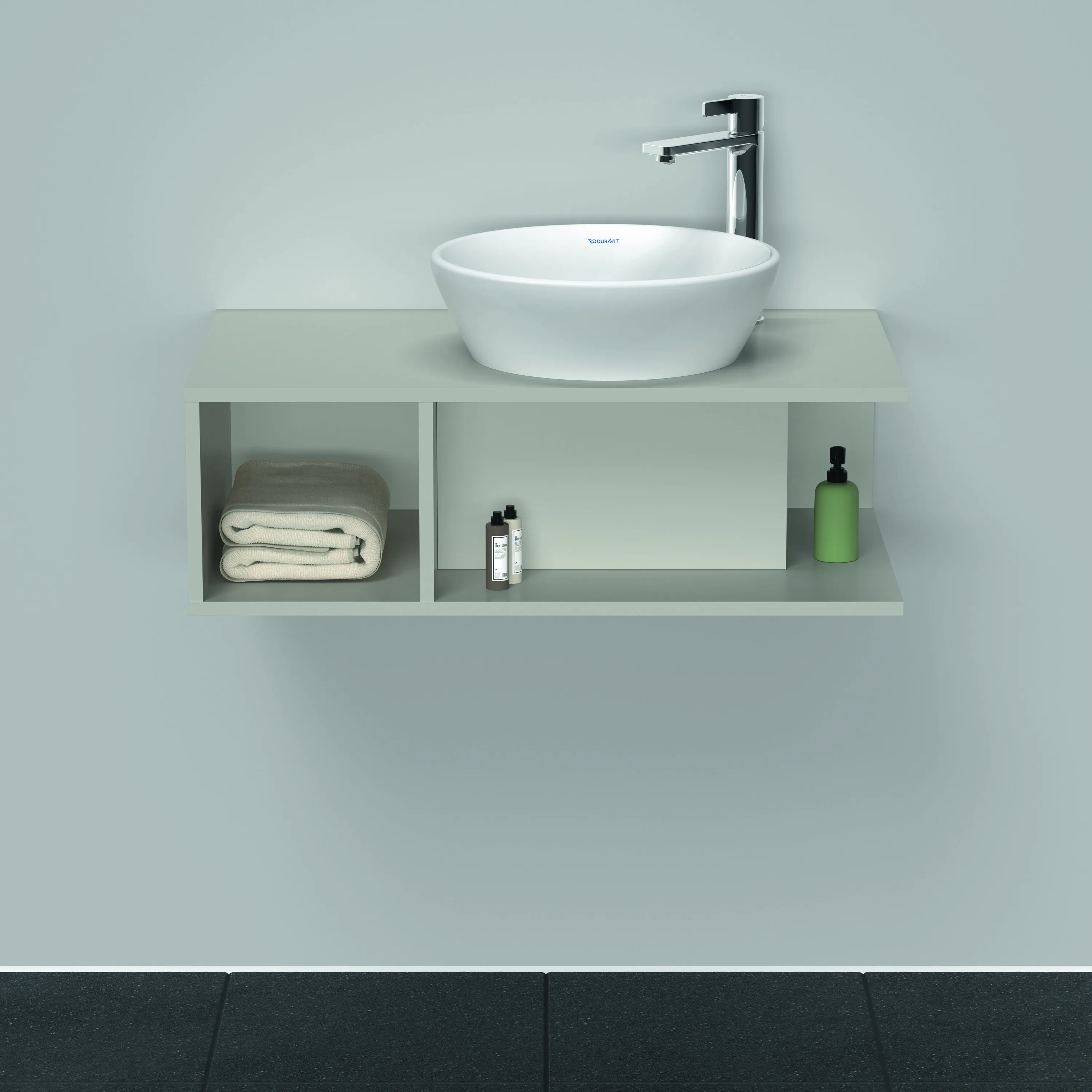Duravit Waschtischunterschrank wandhängend „D-Neo“ 80 × 26 × 48 cm Betongrau Matt Duravit Waschtischunterschrank wandhängend „D-Neo“ 80 × 26 × 48 cm Betongrau Matt