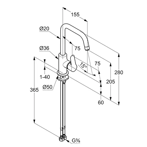 Kludi OBJEKTA Waschtisch-EHM chrom Kludi OBJEKTA Waschtisch-EHM chrom