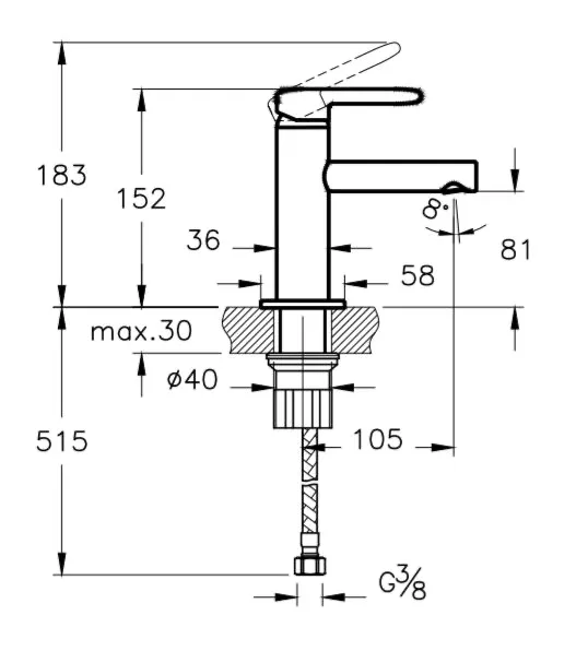 VitrA Sento Kids Einhebel-Waschtischmischer Chrom/Gelb VitrA Sento Kids Einhebel-Waschtischmischer Chrom/Gelb