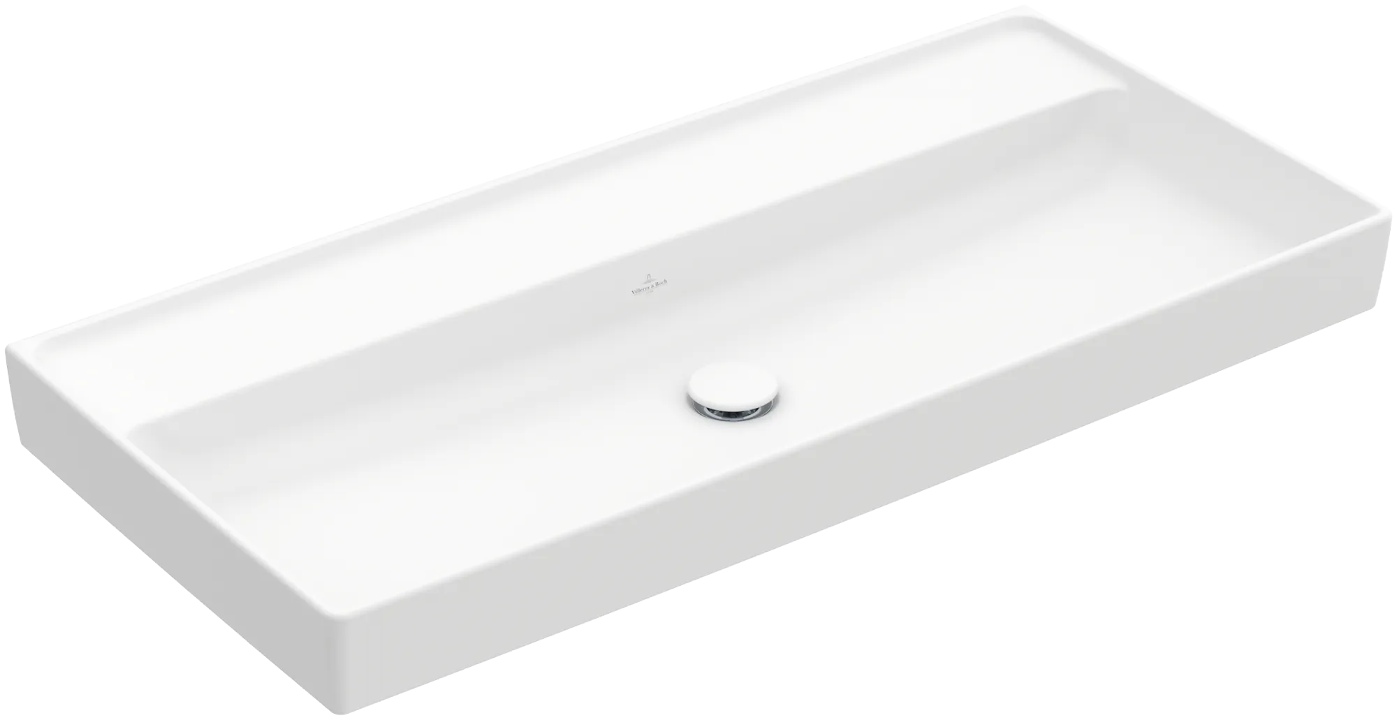 Villeroy & Boch Schrankwaschtisch aus TitanCeram „Collaro“ 1000 × 470 × 160 mm, ohne Hahnlochbohrung in Stone White Villeroy & Boch Schrankwaschtisch aus TitanCeram „Collaro“ 1000 × 470 × 160 mm, ohne Hahnlochbohrung in Stone White