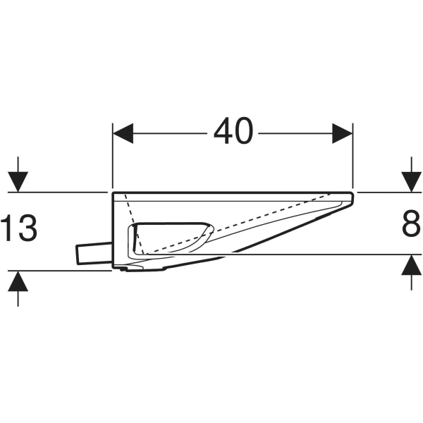 Wandwaschtisch „One“ mit horizontalem Ablauf, rechteckig 120 × 40 cm in weiß matt mit KeraTect® Wandwaschtisch „One“ mit horizontalem Ablauf, rechteckig 120 × 40 cm in weiß matt mit KeraTect®