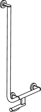 Winkelgriff, d:30, PRH, A1:900, W1:400, re, plvb weiß tiefmatt Winkelgriff, d:30, PRH, A1:900, W1:400, re, plvb weiß tiefmatt