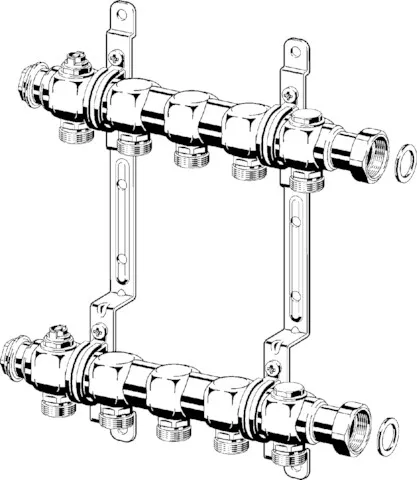 Viega „Sanfix“ Verteiler 6-fach Viega „Sanfix“ Verteiler 6-fach