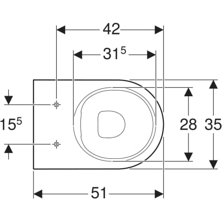 Stand-Tiefspül-WC „Acanto“ 35 × 42,5 × 51 cm in weiß alpin, ohne Spülrand Stand-Tiefspül-WC „Acanto“ 35 × 42,5 × 51 cm in weiß alpin, ohne Spülrand