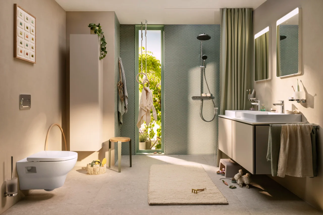 Activera S Showerpipe 240 1jet EcoSmart mit ShowerTablet Select 360 Varia, Oberfläche: Chrom