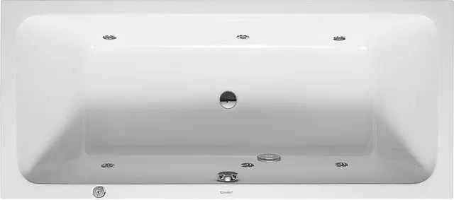 Duravit Whirlwanne „D-Code“ rechteck 1800 × 800 mm, Mittelablauf mit Jet Project, in Weiß Duravit Whirlwanne „D-Code“ rechteck 1800 × 800 mm, Mittelablauf mit Jet Project, in Weiß