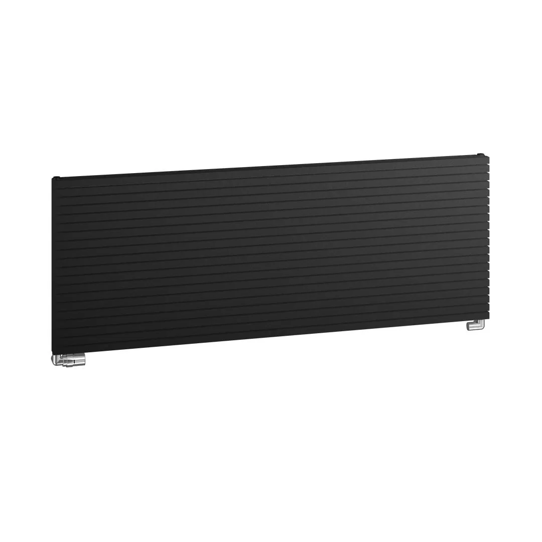 Kermi Design-Heizkörper „Carré®“ horizontal 200 × 89,5 cm in Schwarz Soft (RAL 9005, matt)